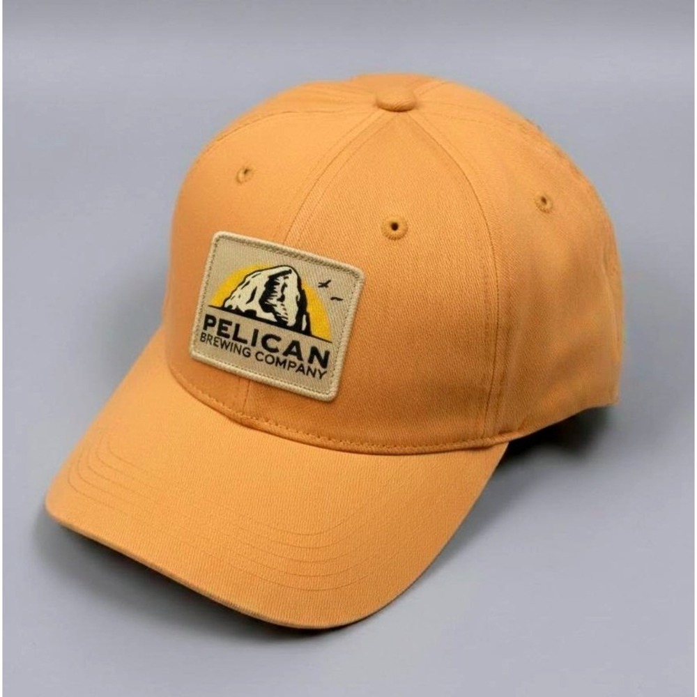 Pelican Brewing Co. Oregon Mustard Yellow Cotton Strapback Cap Baseball Hat NWOT - Picture 3 of 8